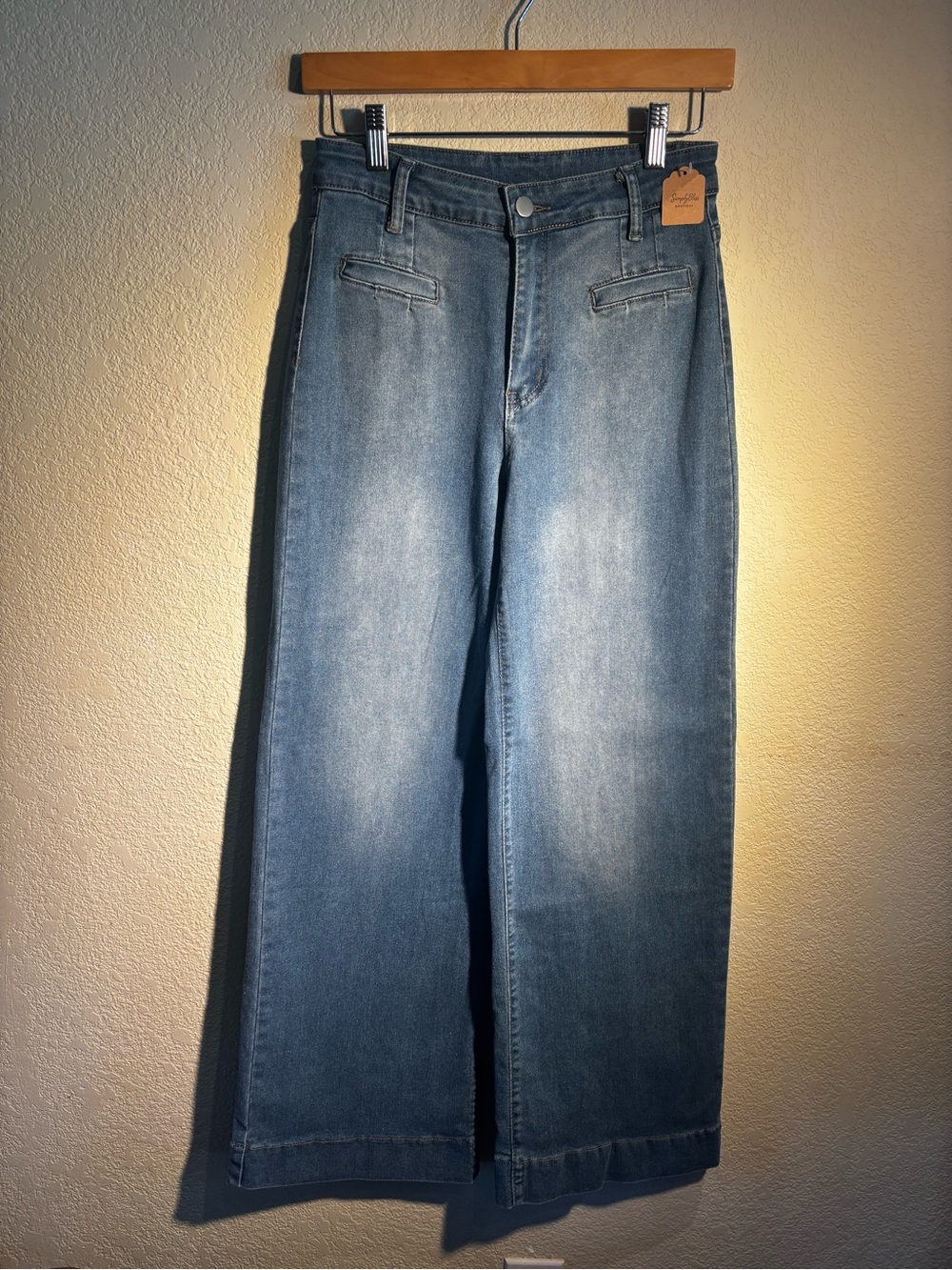 Wide-Leg Women's Blue Jeans — Flare & Wide Leg